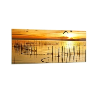 Obraz na szkle - Na łowisku - 100x40 cm