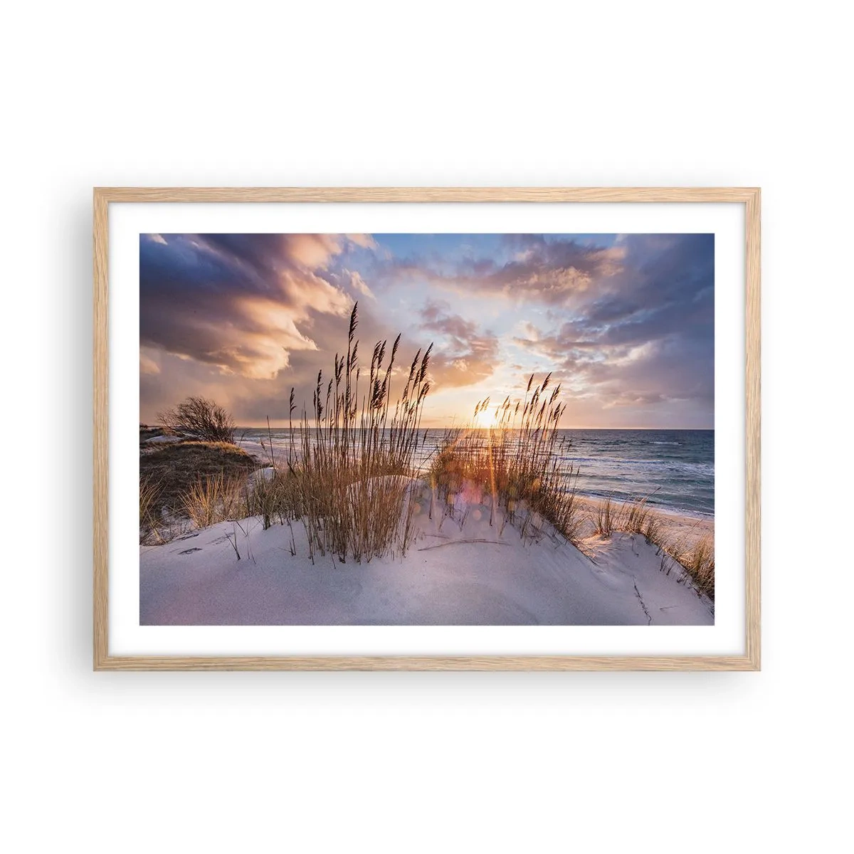 Plakat w ramie jasny dąb - Pożegnanie słońca i wiatru - 70x50 cm