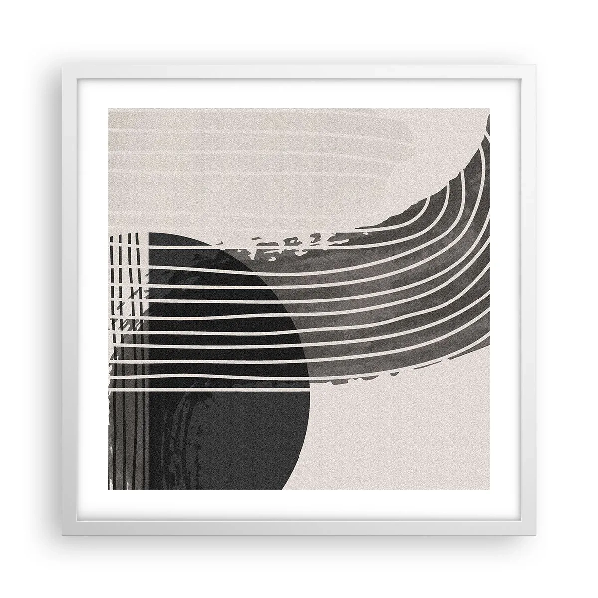 Plakat w białej ramie - Tam i z powrotem - 50x50 cm