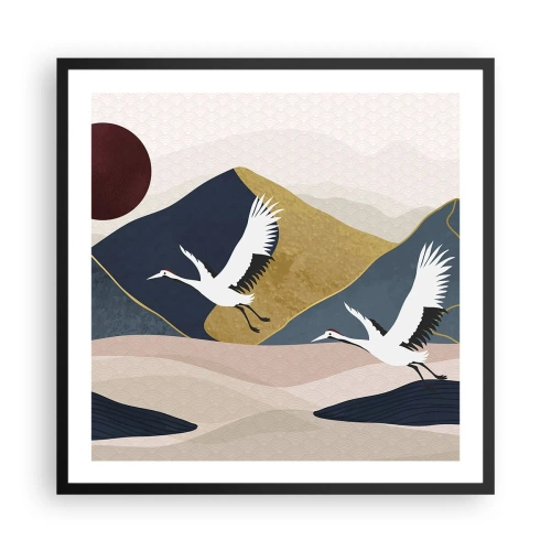 Plakat w czarnej ramie - I znowu ZLECIAŁ dzień - 60x60 cm