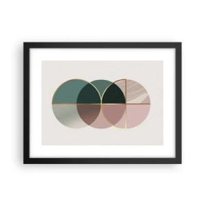 Plakat w czarnej ramie - Koło za kołem… - 40x30 cm