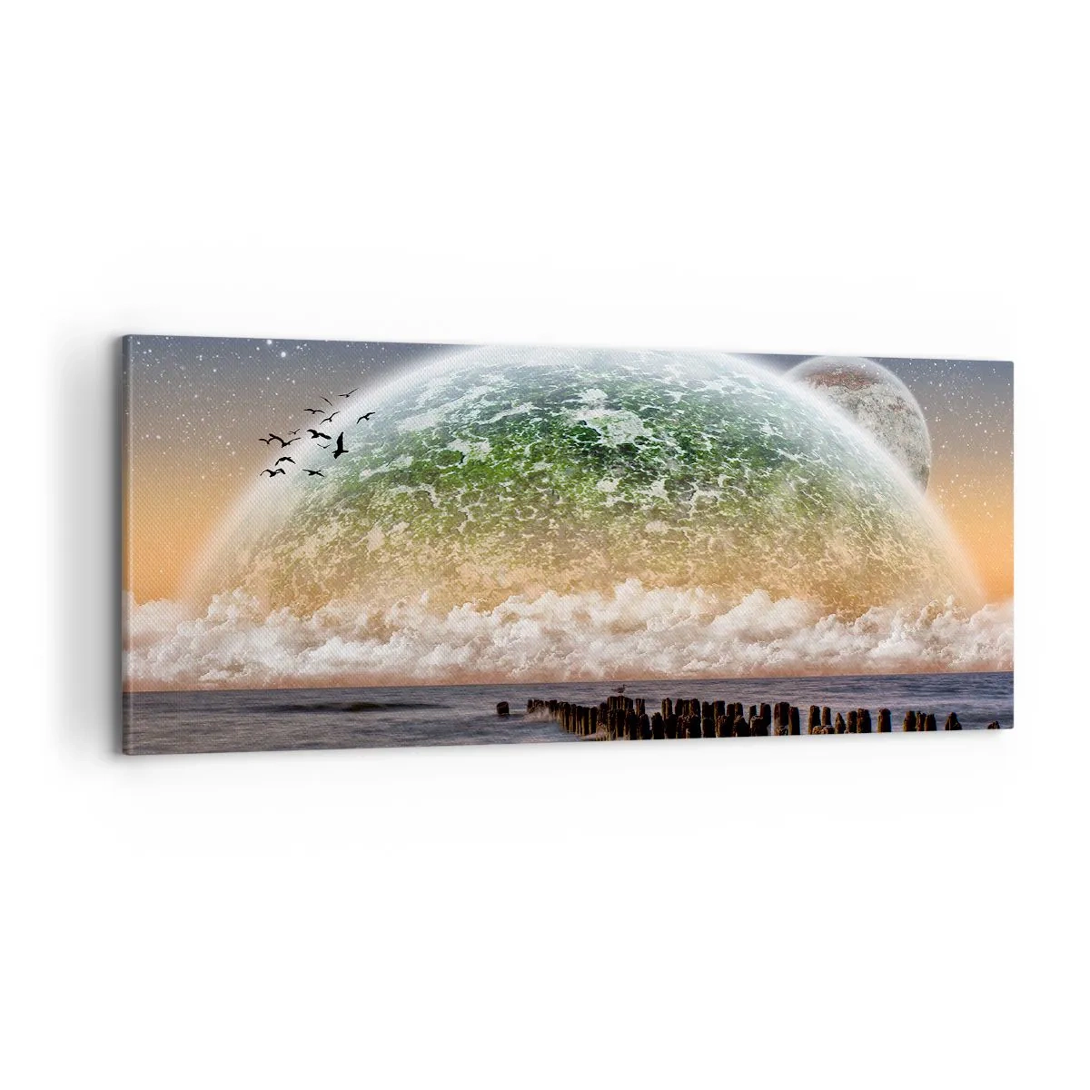 Obraz na płótnie - I świat wyłonił się z wody - 100x40 cm