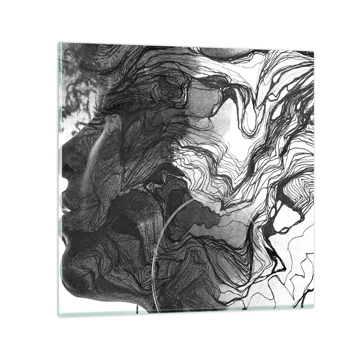 Obraz na szkle - Zaplątana w marzeniach - 70x70 cm