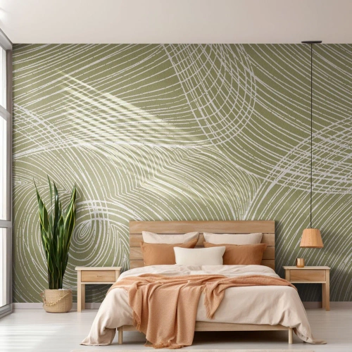 Fototapeta Premium Canvas - Abstrakcja misterna w bieli - Boho, Minimalizm, Sztuka - 500x350 cm