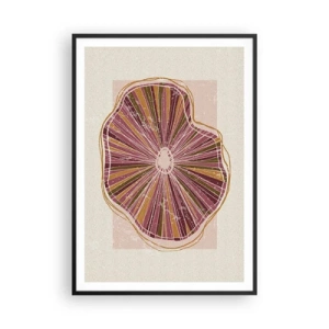 Plakat w czarnej ramie - Abstrakcja promienista - 70x100 cm