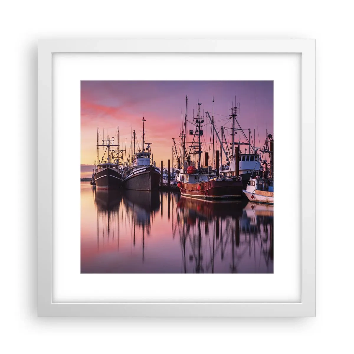 Plakat w białej ramie - Przed kolejnym dniem - 30x30 cm
