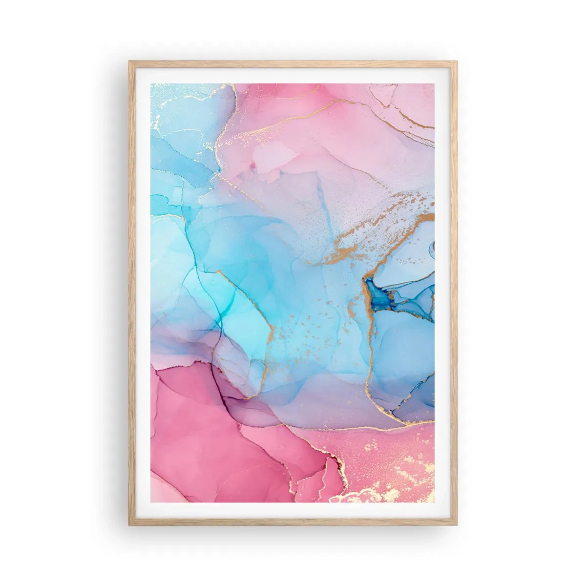Plakat w ramie jasny dąb - Spotkanie i przenikanie - 70x100 cm