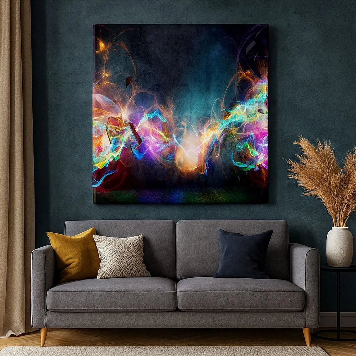 Obraz na płótnie - Radośnie przeciw ciemności - 30x30 cm