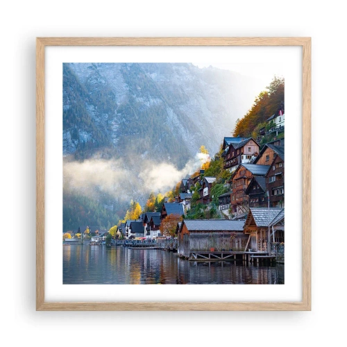 Plakat w ramie jasny dąb - Alpejskie klimaty - 50x50 cm