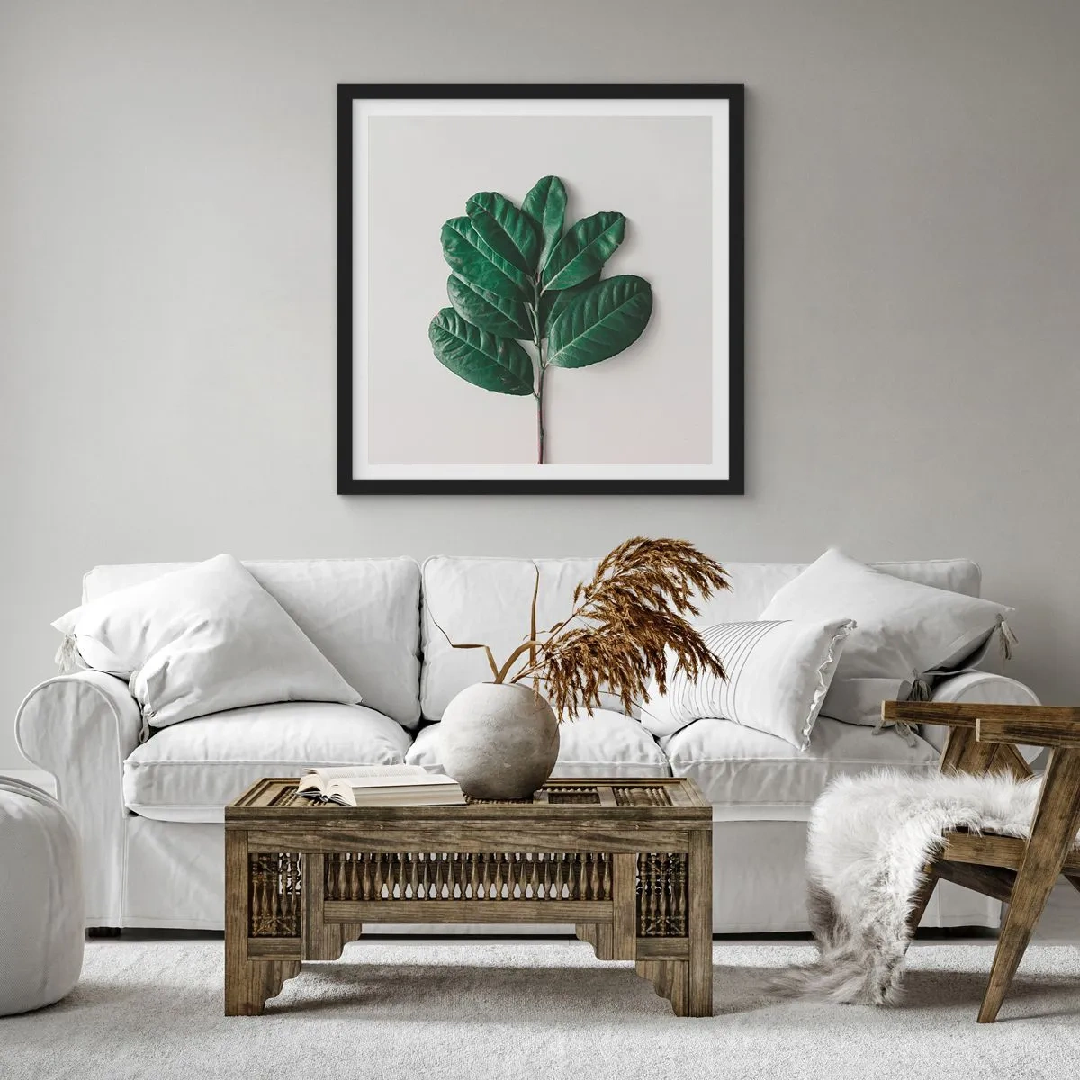 Plakat w czarnej ramie - Rysunek samej natury - 50x50 cm