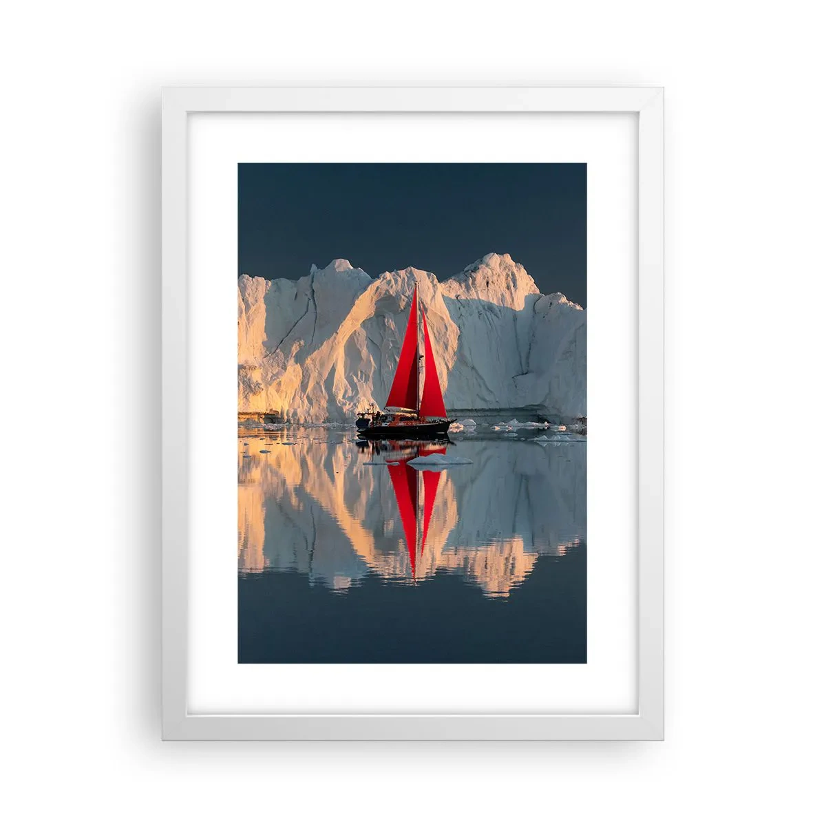 Plakat w białej ramie - Na krańcu świata - 30x40 cm