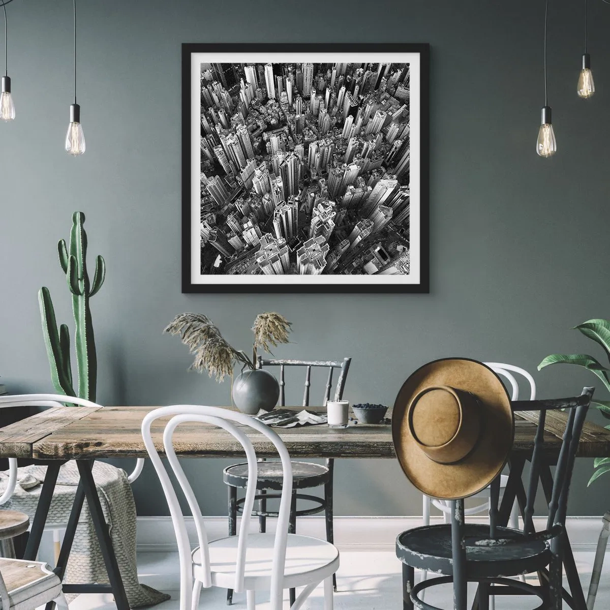 Plakat w czarnej ramie - Wciąż wyżej i wyżej - 40x40 cm