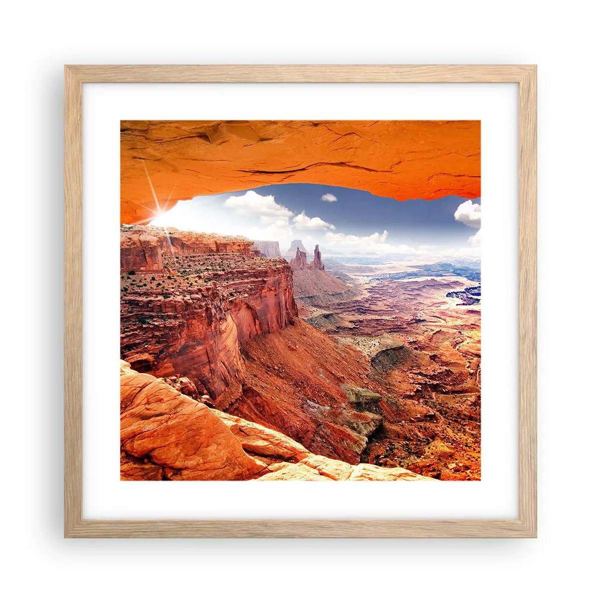 Plakat w ramie jasny dąb - Wyrzeźbione przez samą naturę - 40x40 cm