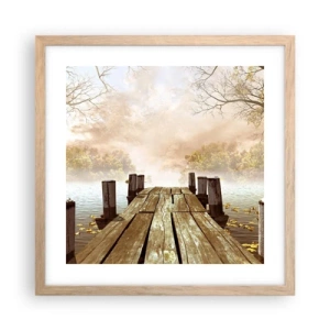 Plakat w ramie jasny dąb - Łagodny smutek jesieni - 40x40 cm