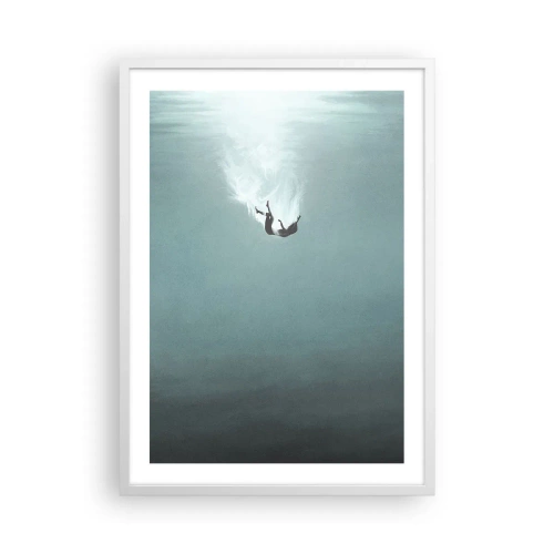 Plakat w białej ramie - W objęciach oceanu - 50x70 cm