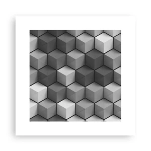 Plakat - Kubistyczna układanka - 30x30 cm