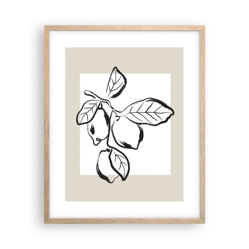 Plakat w ramie jasny dąb - Gdzie cytryna dojrzewa… - 40x50 cm