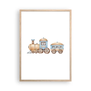Plakat w ramie jasny dąb - Stoi na stacji... - 50x70 cm