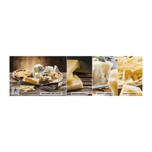 Fototapeta Próbka Standard Eco - Uśmiechnij się do sera - Gastronomia, Deska Serów, Kulinarne - 100x30 cm