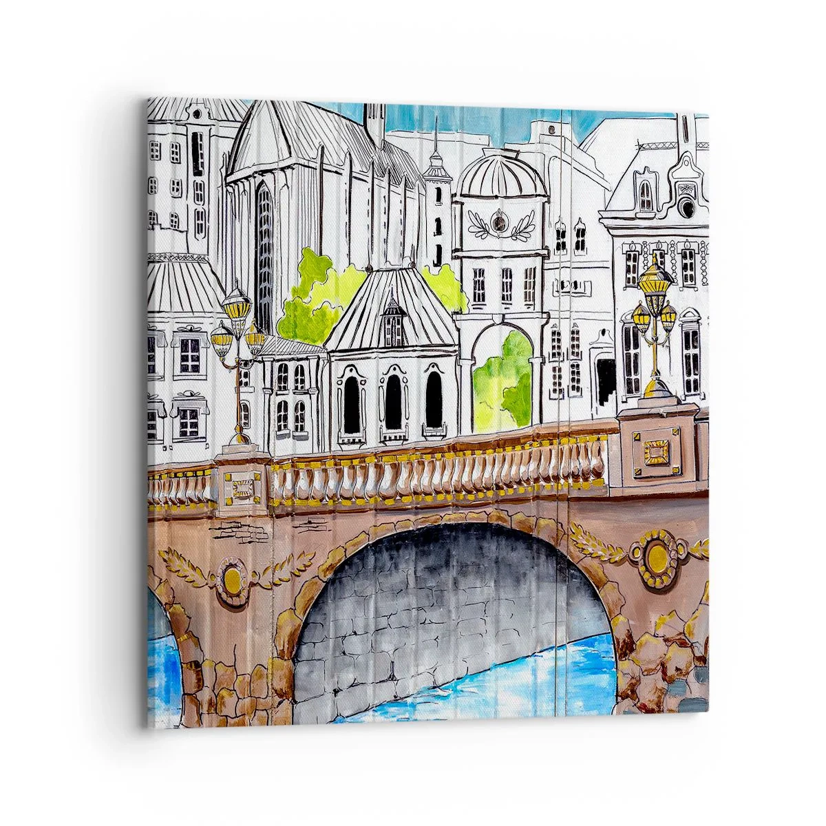 Obraz na płótnie - Miasto jak malowane - 70x70 cm