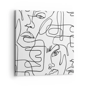 Obraz na płótnie - W splątanych emocjach - 70x70 cm