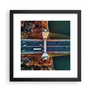 Plakat w czarnej ramie - ZA wodami, za lasami - 30x30 cm