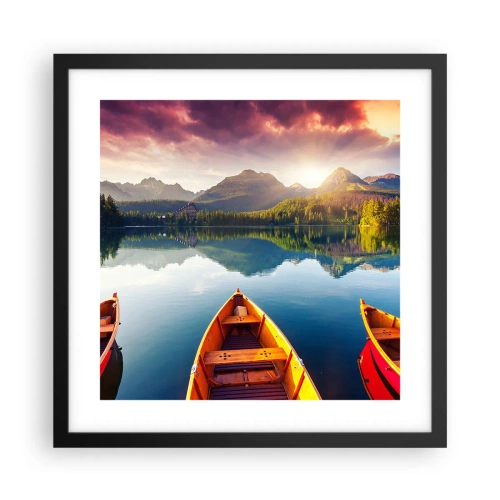Plakat w czarnej ramie - Nic przeciw naturze - 40x40 cm