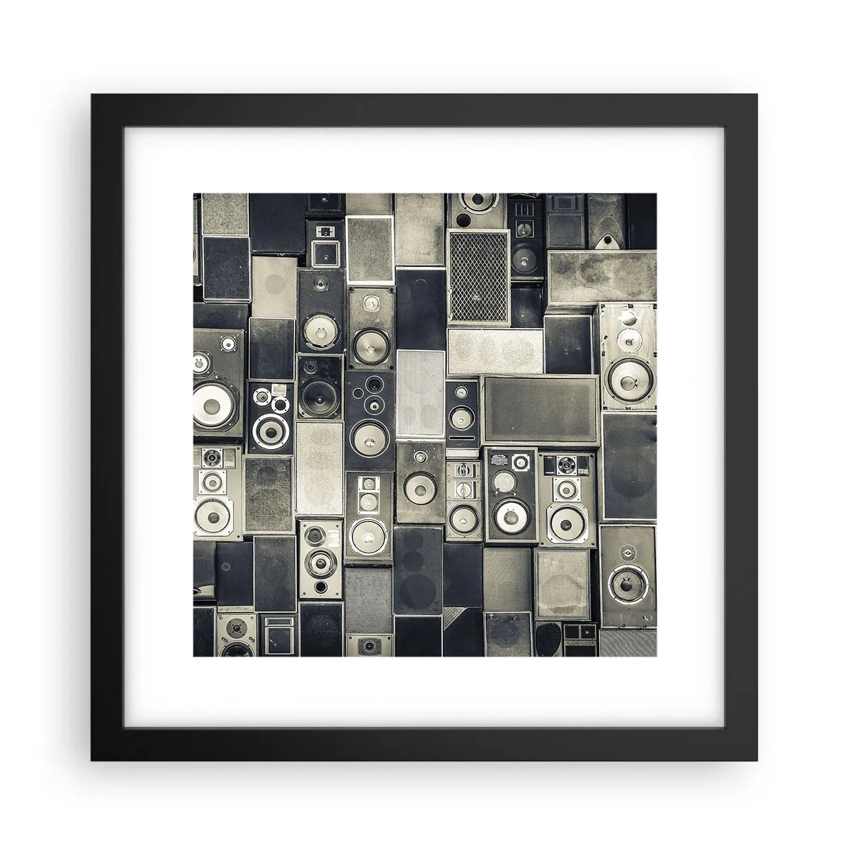 Plakat w czarnej ramie - I wszystko gra - 30x30 cm