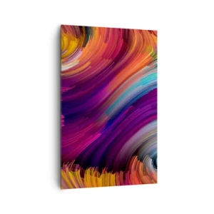Obraz na płótnie - Abstrakcyjne wiry w żywych kolorach - 80x120cm - Początek nowego świata - Nowoczesna dekoracja ścienna do salonu i sypialni ARTTOR