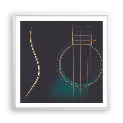 Plakat w białej ramie - Chwila zanim zabrzmi - 60x60 cm