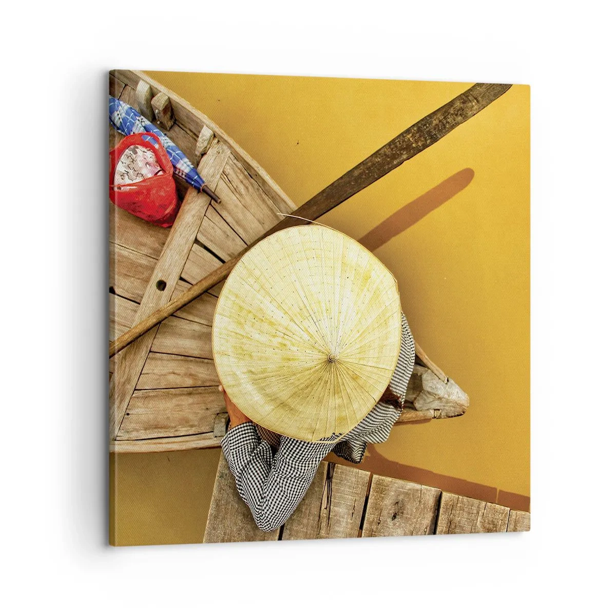 Obraz na płótnie - Życie na żółtej rzece - 60x60 cm