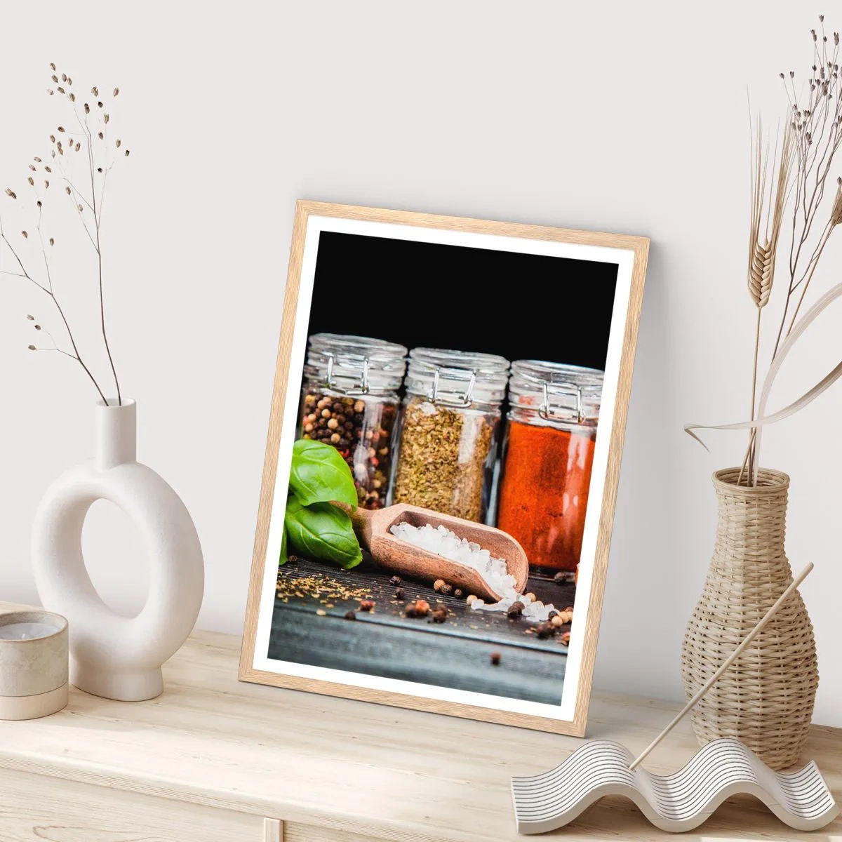 Plakat w ramie jasny dąb - Żeby życie miało smak - 30x40 cm