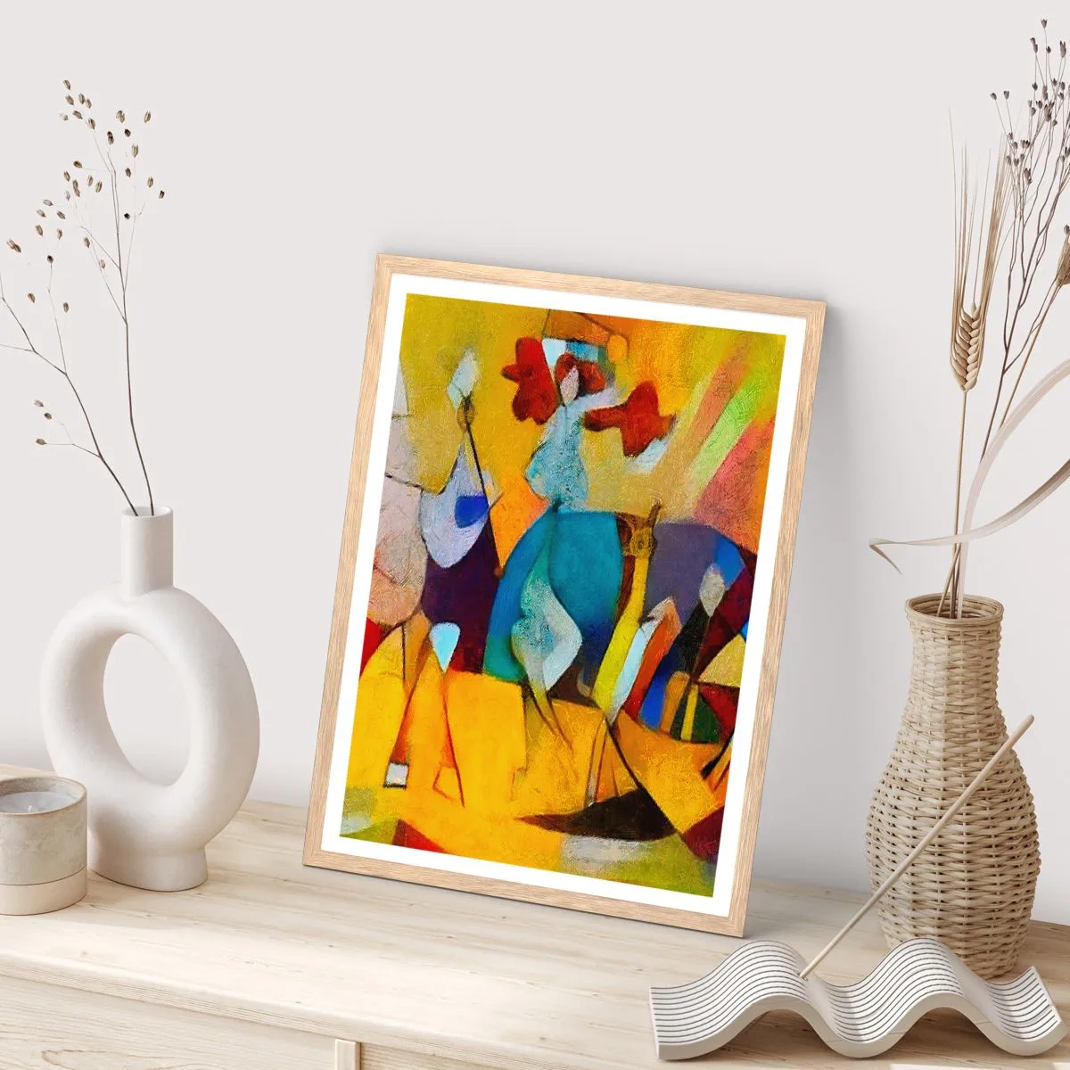 Plakat w ramie jasny dąb - Słońce - życie - radość - 70x100 cm