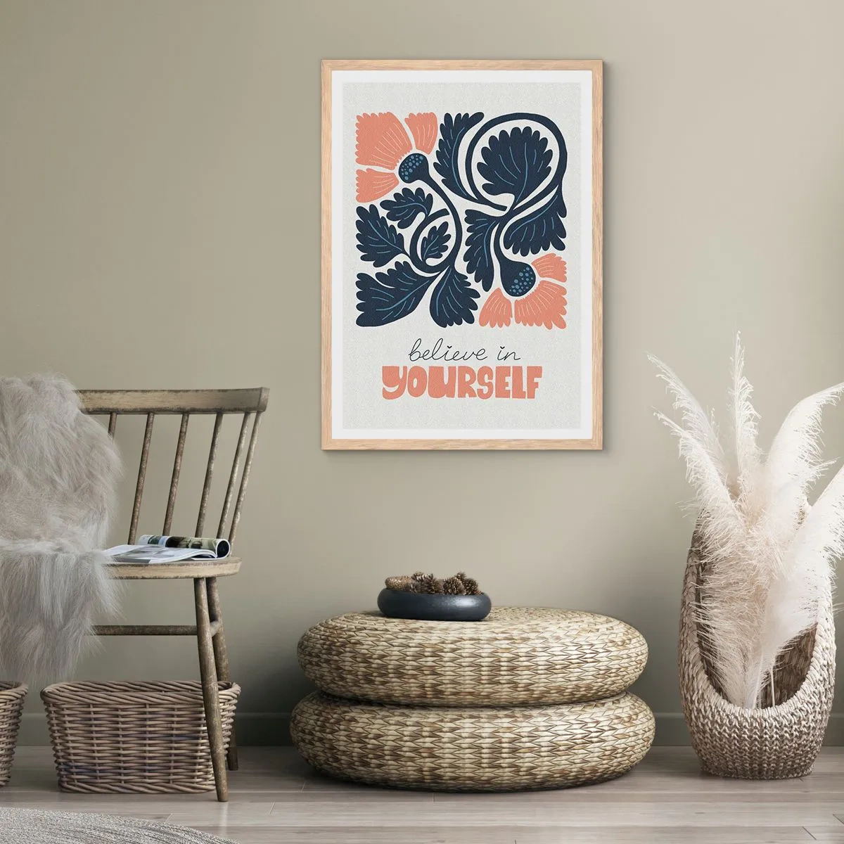 Plakat w ramie jasny dąb - I ty rozkwitaj - 70x100 cm