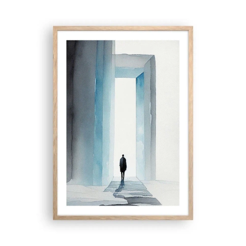 Plakat w ramie jasny dąb - Żyj bez ograniczeń - 50x70 cm