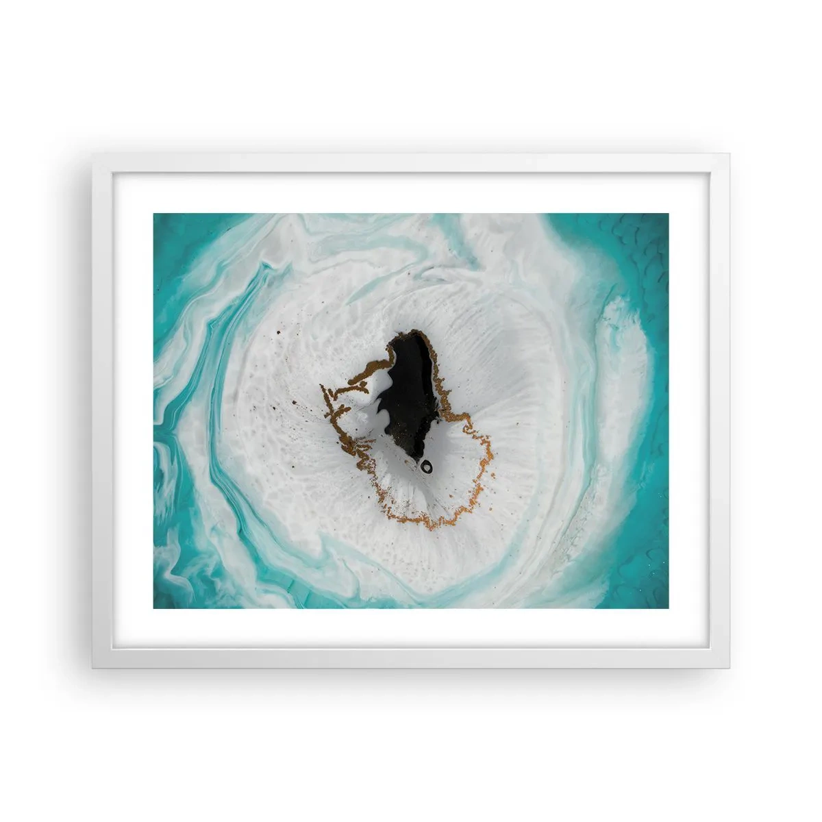 Plakat w białej ramie - Wniknąć do wnętrza - 50x40 cm