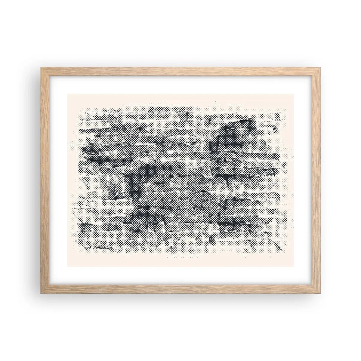 Plakat w ramie jasny dąb - Mglista kompozycja - 50x40 cm