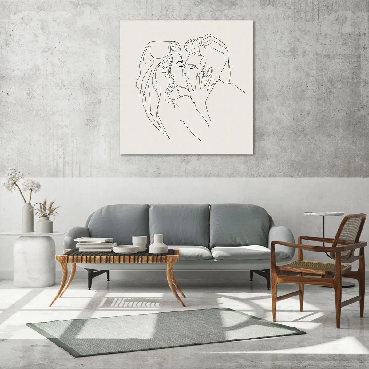 Obraz na szkle - Splątani uczuciem - 40x40 cm