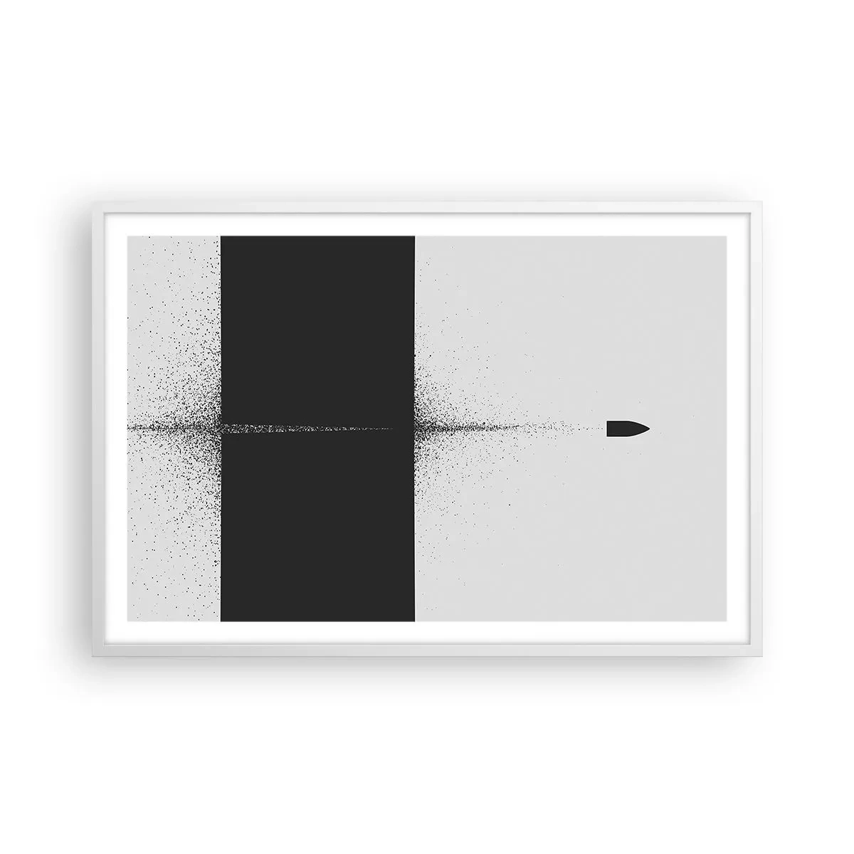 Plakat w białej ramie - Prosto do celu - 91x61 cm