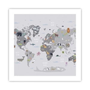 Plakat - Powiedz mi, skąd jesteś… - 50x50 cm