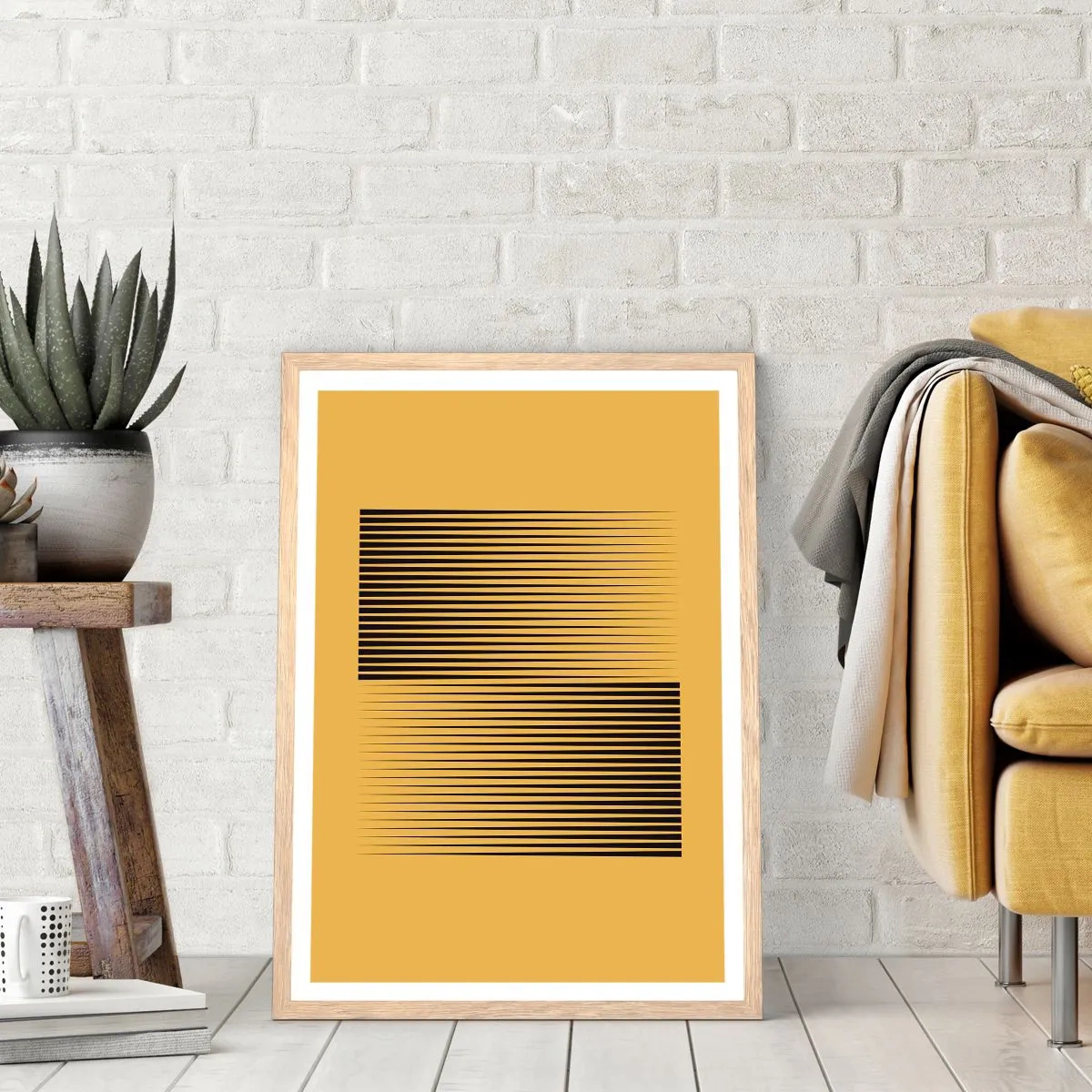 Plakat w ramie jasny dąb - Kwadratura przeciwieństw - 70x100 cm