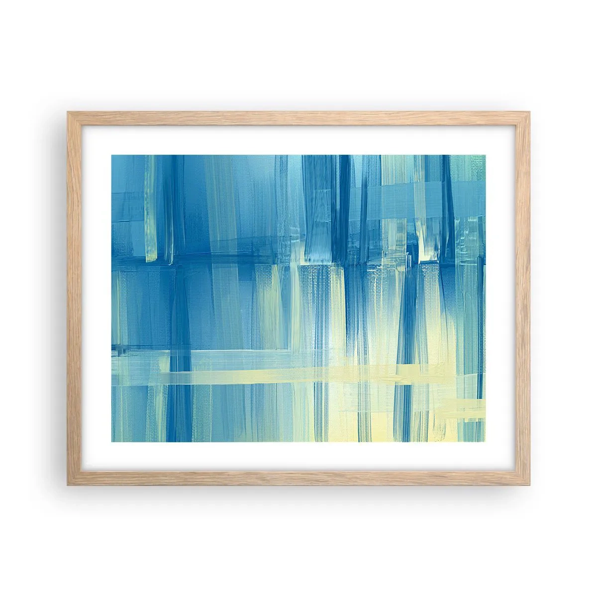 Plakat w ramie jasny dąb - Kompozycja w turkusie - 50x40 cm