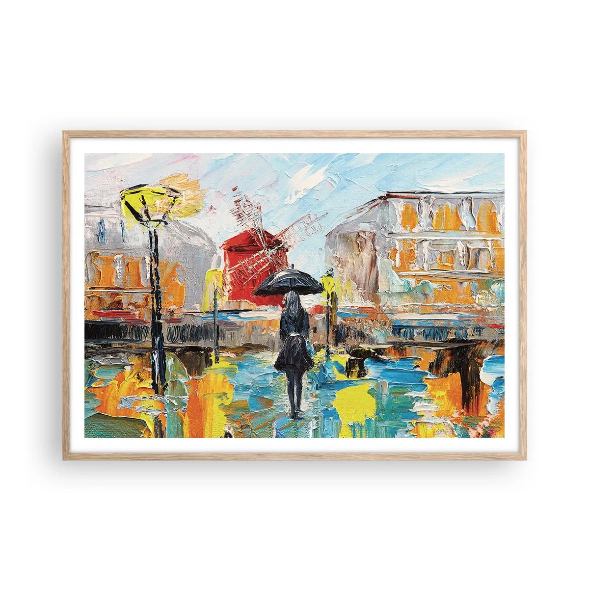 Plakat w ramie jasny dąb - Paryskie legendy - 100x70 cm