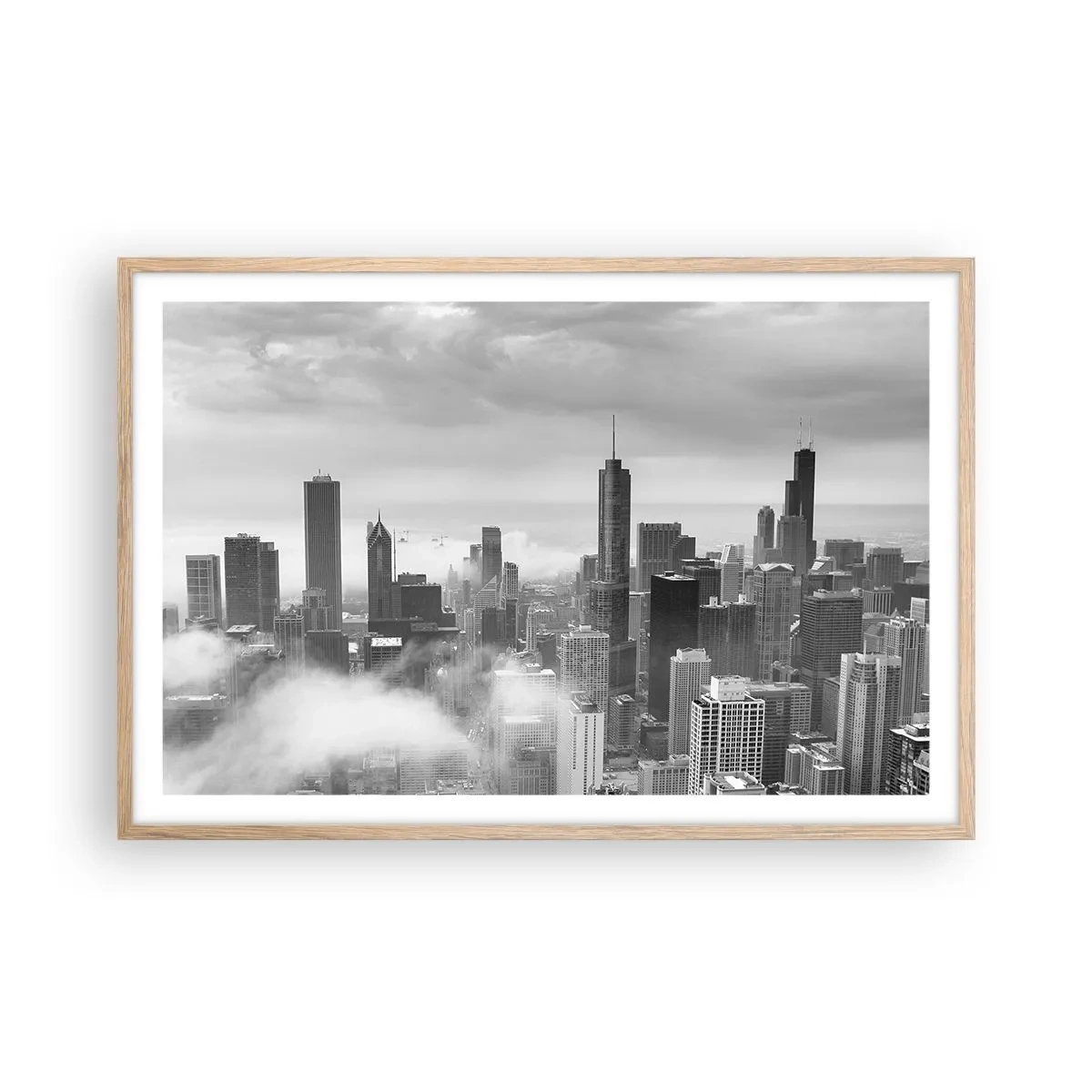 Plakat w ramie jasny dąb - Pejzaż amerykański - 91x61 cm