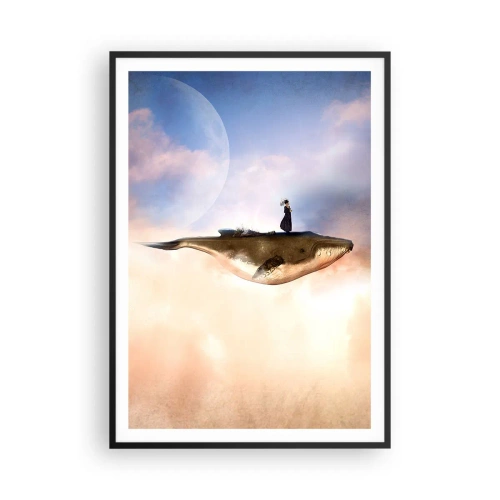 Plakat w czarnej ramie - Nadrealna podróż - 70x100 cm