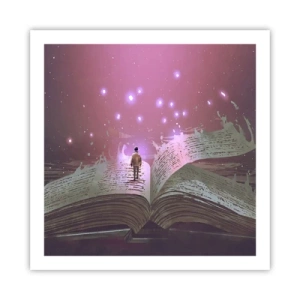 Plakat - Zaproszenie do innego świata - przeczytaj! - 60x60 cm