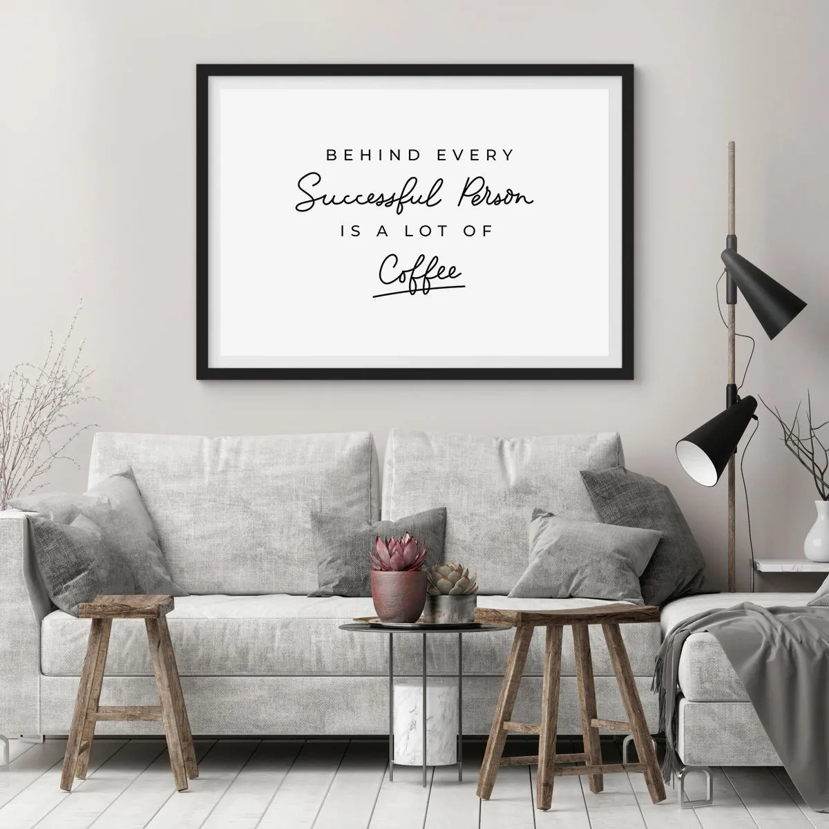 Plakat w czarnej ramie - Tajemnica sukcesu - 40x30 cm