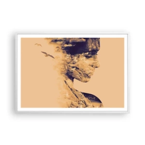 Plakat w białej ramie - Piękna z natury - 100x70 cm