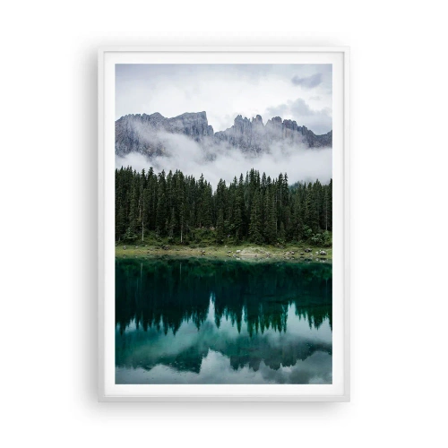 Plakat w białej ramie - Cicho, cicho, nie budźmy wody spiącej… - 70x100 cm