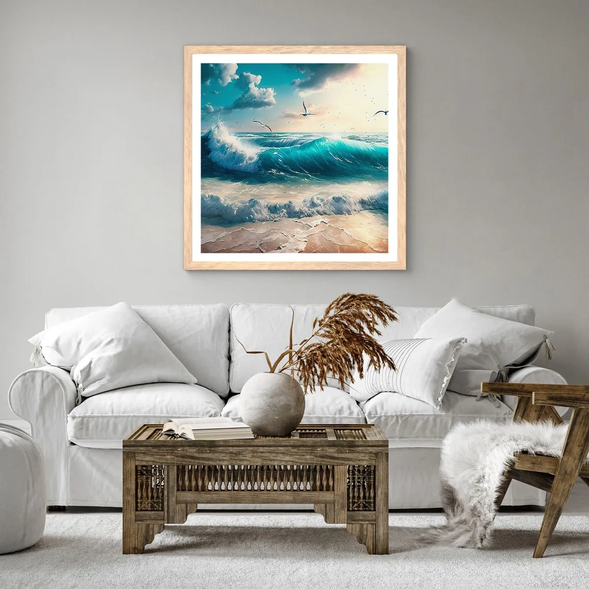 Plakat w ramie jasny dąb - Szumi tylko dla ciebie - 60x60 cm